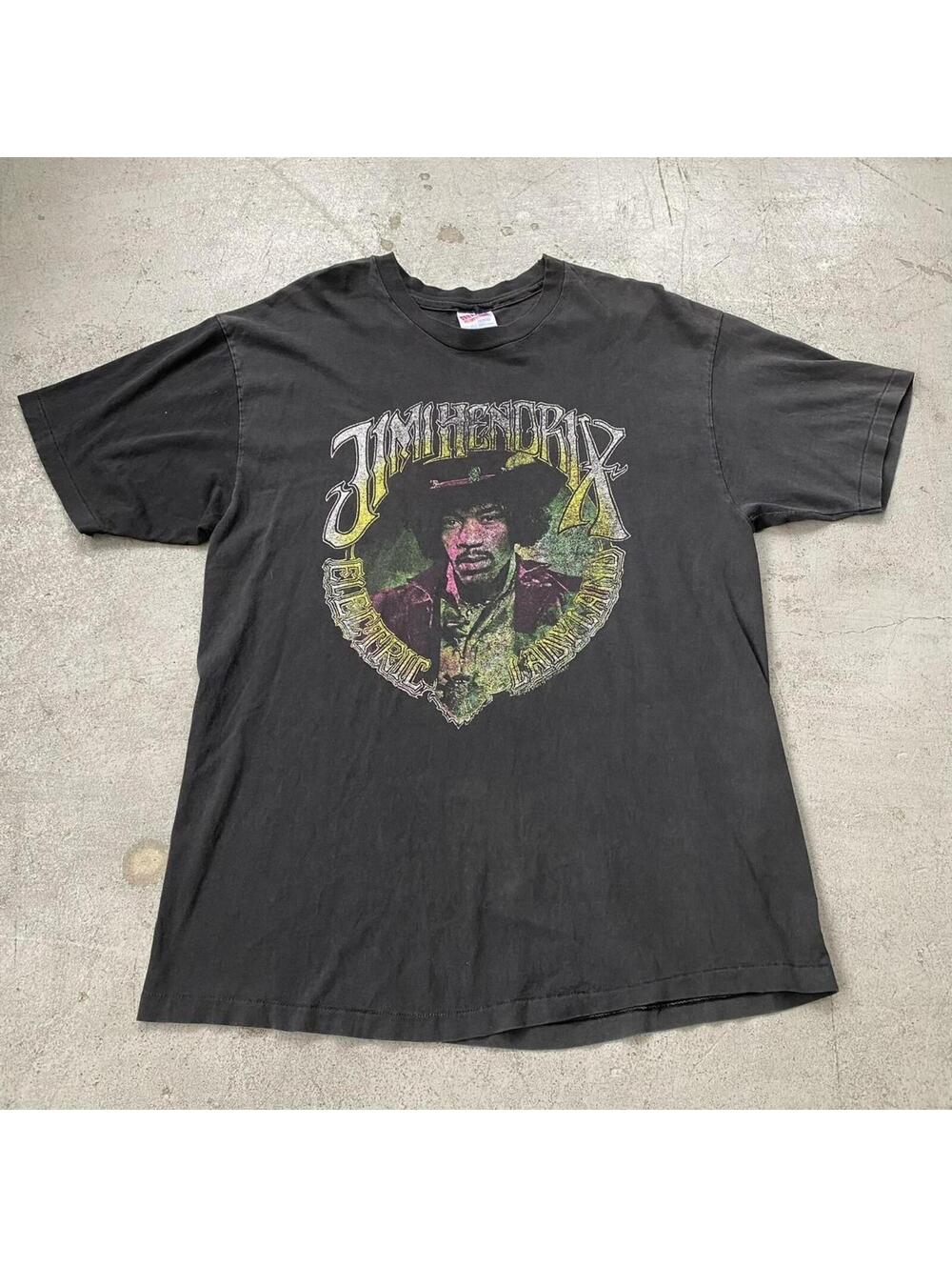 Vintage 80s Jimi Hendrix Rock Band Trippy Graphic T Shirt